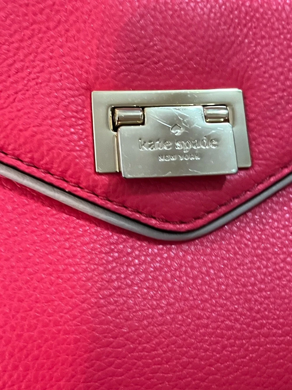 Kate Spade Natalie Wesley Envelope crossbody bag in vibrant pink